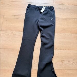 abercrombie kids Black Flared Sweatpants with Drawstring